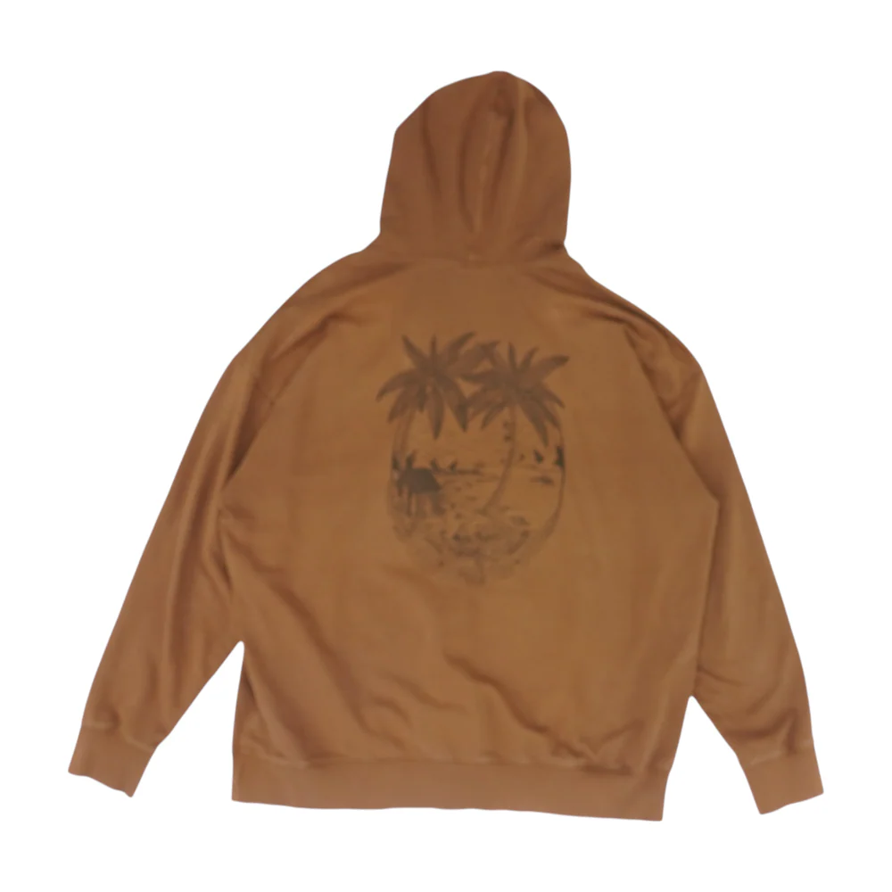Brown Solid Hoodie Pullover - Image 2