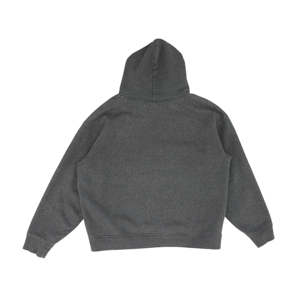 Gray Solid Hoodie Pullover - Image 2