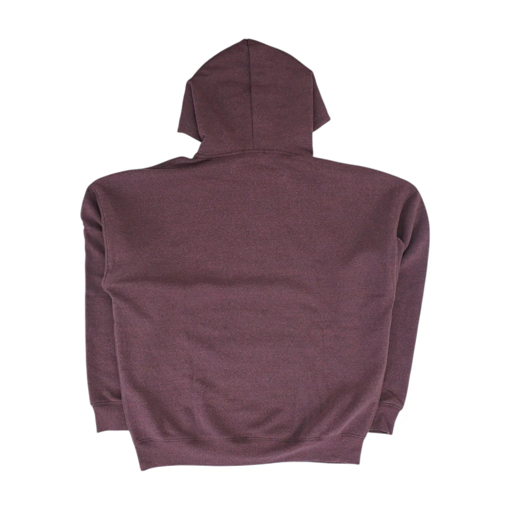Burgundy Solid Hoodie Pullover - Image 2