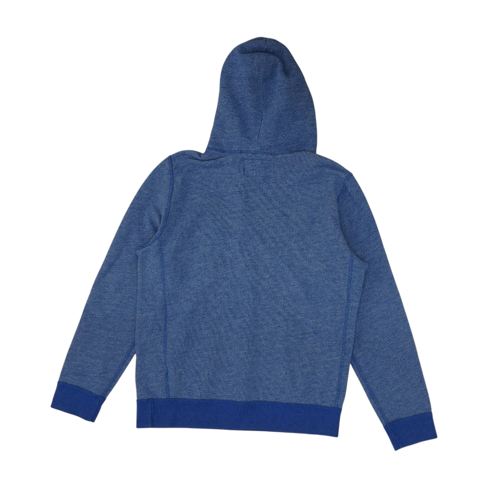 Blue Solid Hoodie Pullover - Image 2
