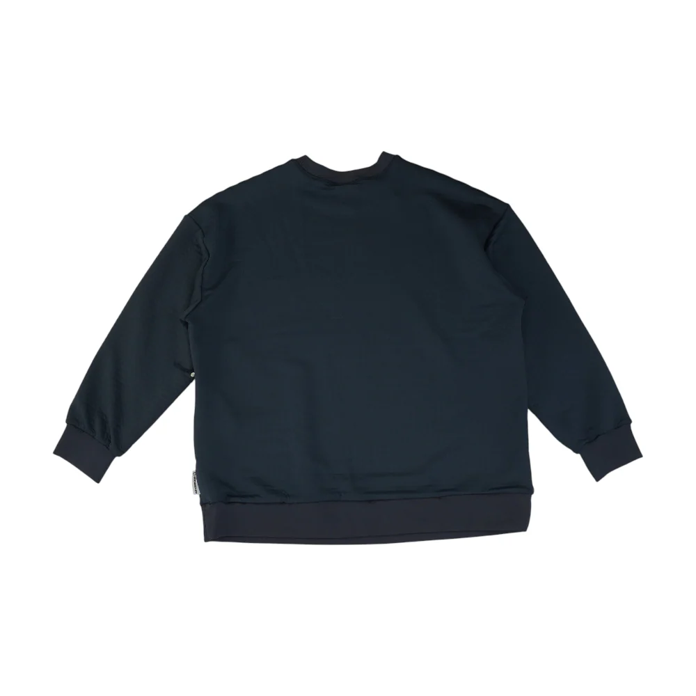 Navy Solid Sweatshirt Pullover - Image 2