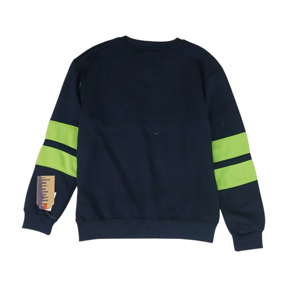 Navy Solid Sweatshirt Pullover - Image 2