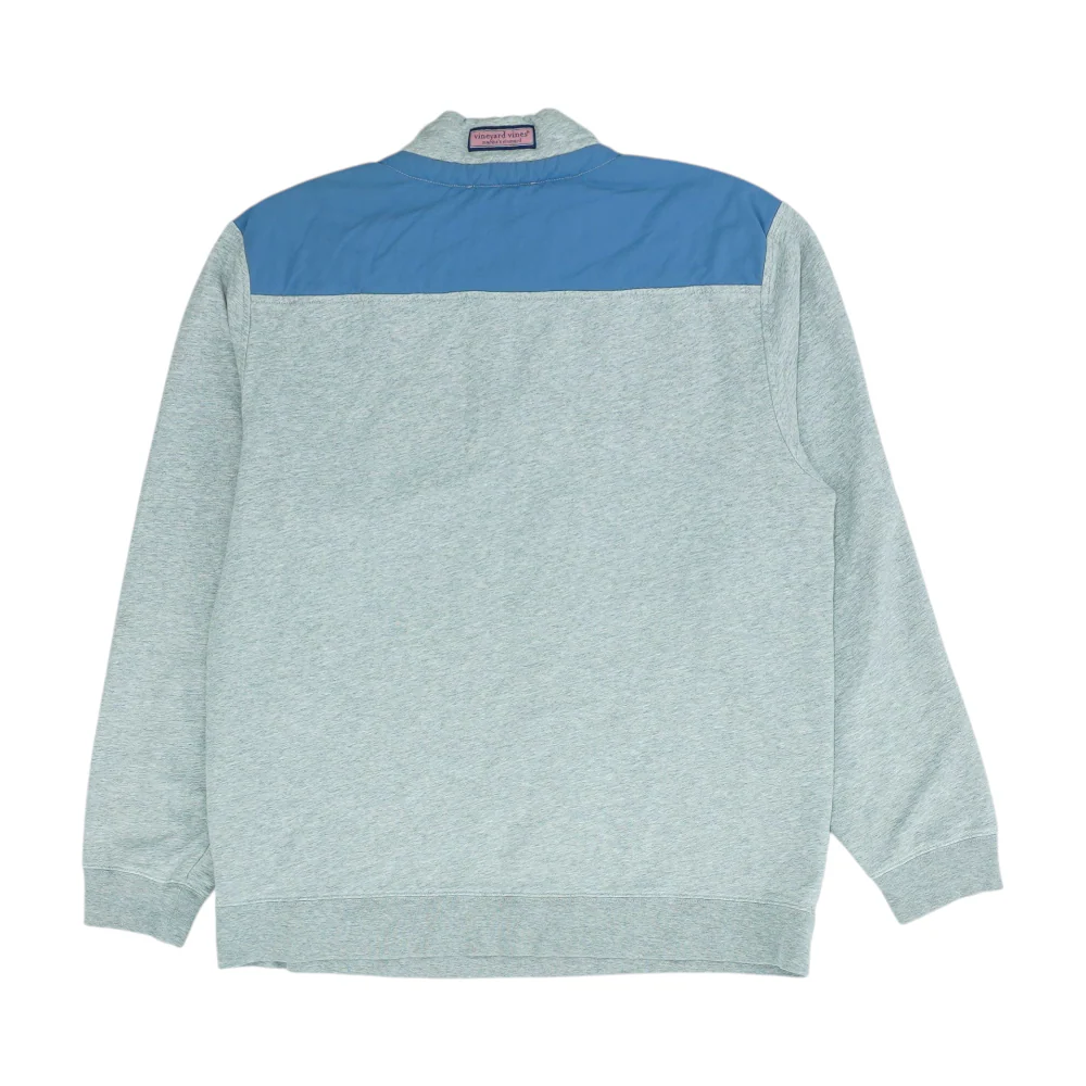Gray Color Block 1/4 Zip Pullover - Image 2