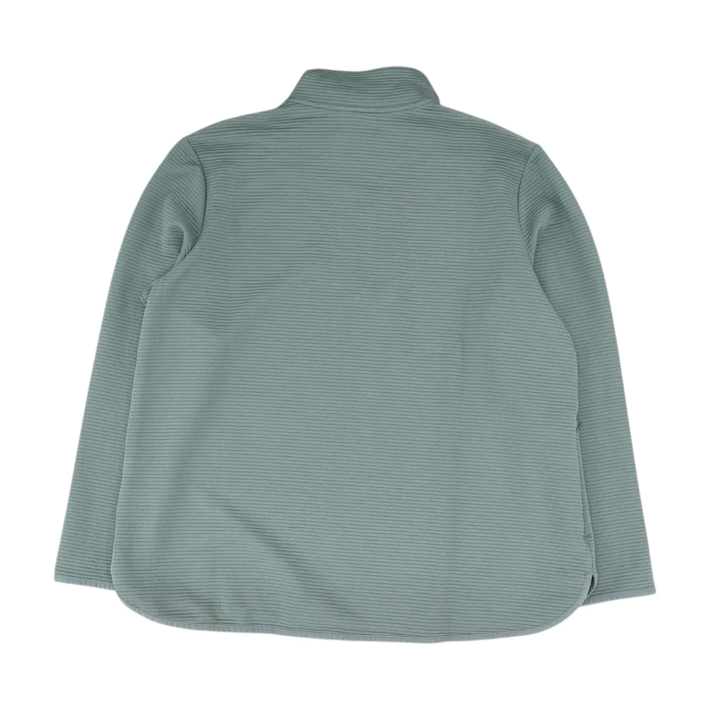 Green Solid 1/4 Zip Pullover - Image 2