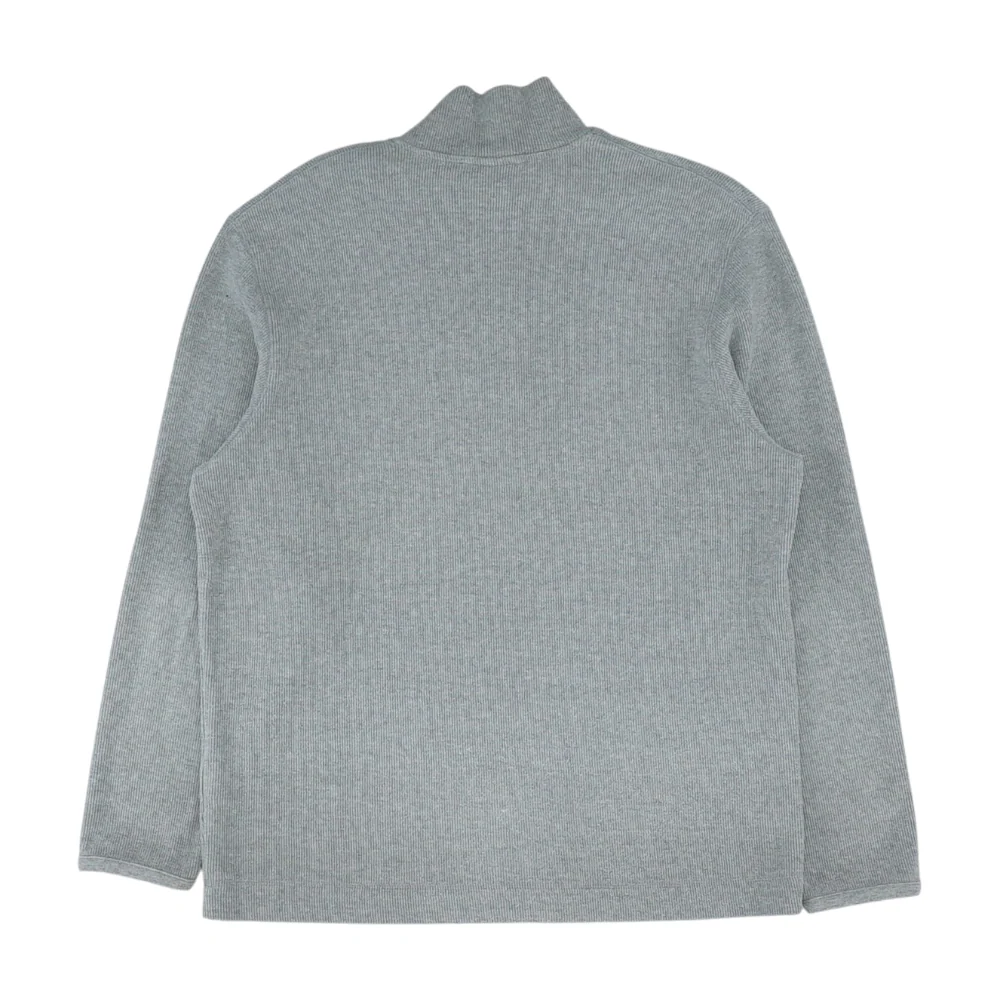 Gray Solid 1/4 Zip Pullover - Image 2