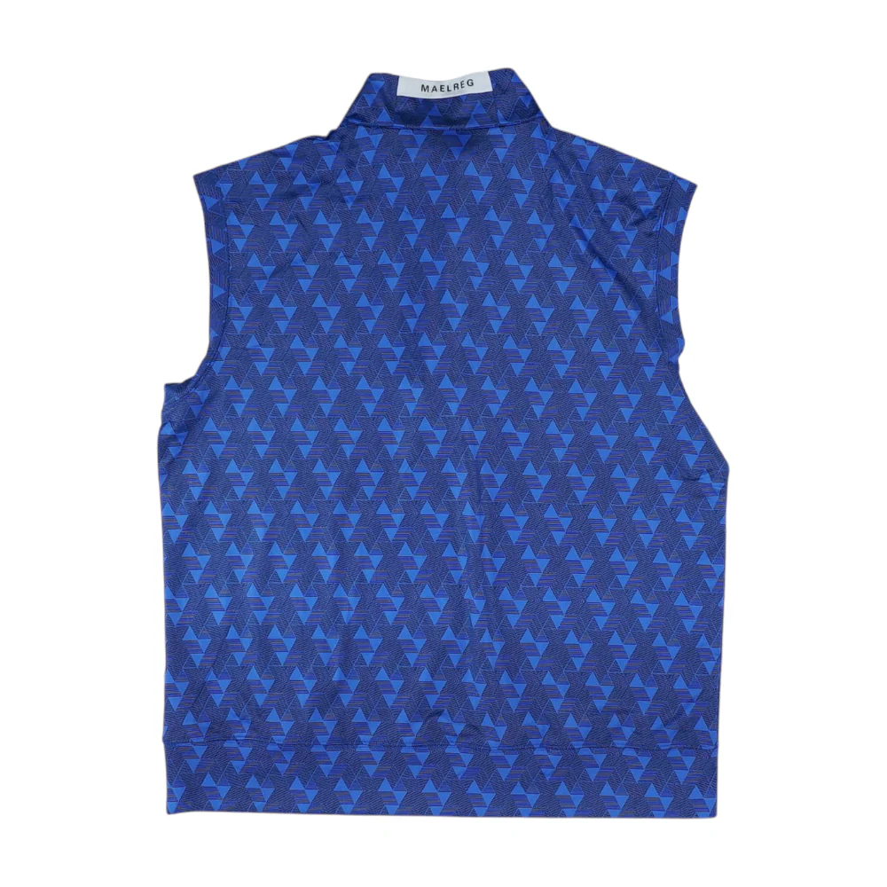 Blue Abstract 1/4 Zip Pullover - Image 2
