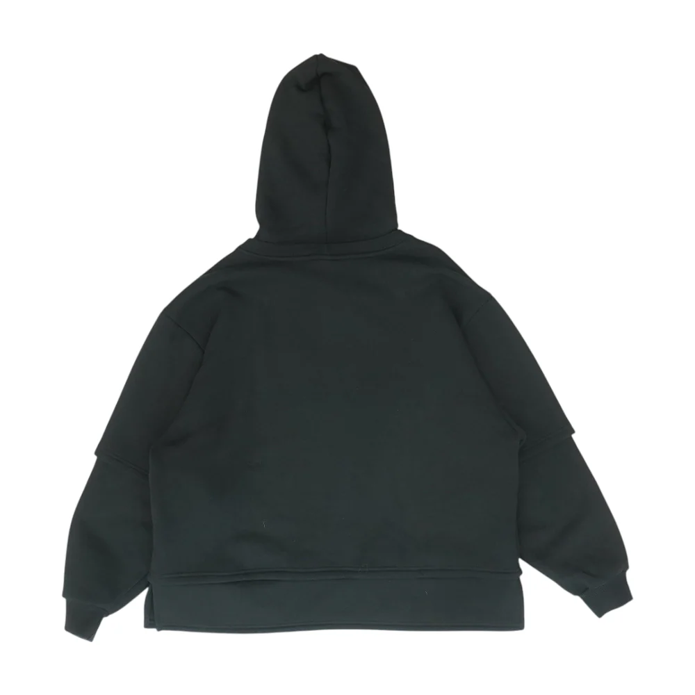 Black Solid Hoodie Pullover - Image 2