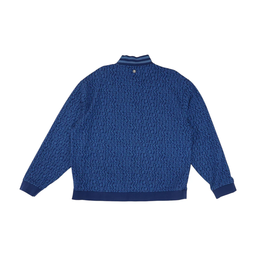 Blue Graphic 1/4 Zip Pullover - Image 2