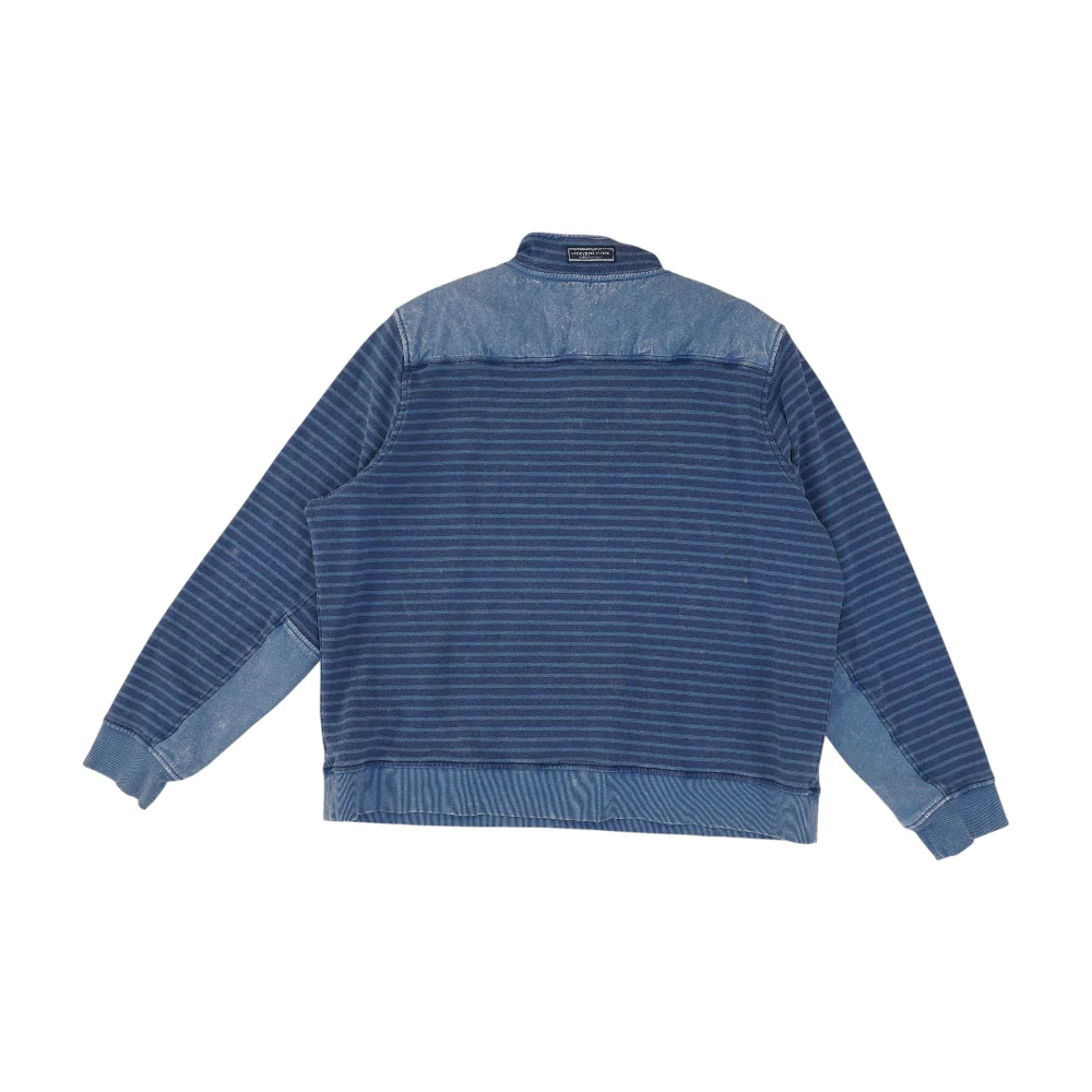 Blue Striped 1/4 Zip Pullover - Image 2