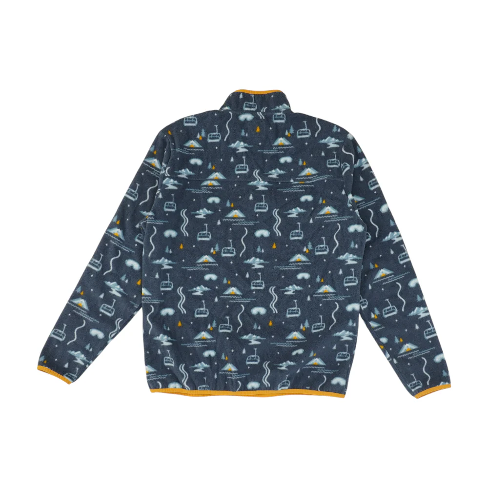 Navy Graphic 1/4 Zip Pullover - Image 2