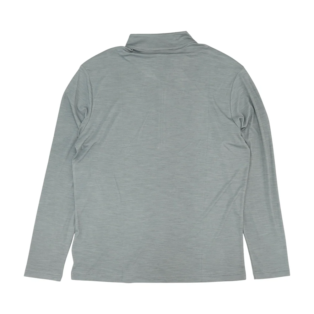 Gray Solid 1/4 Zip Pullover - Image 2