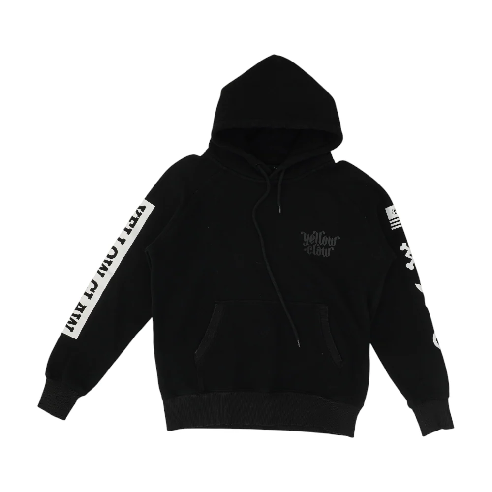 Black Solid Hoodie Pullover