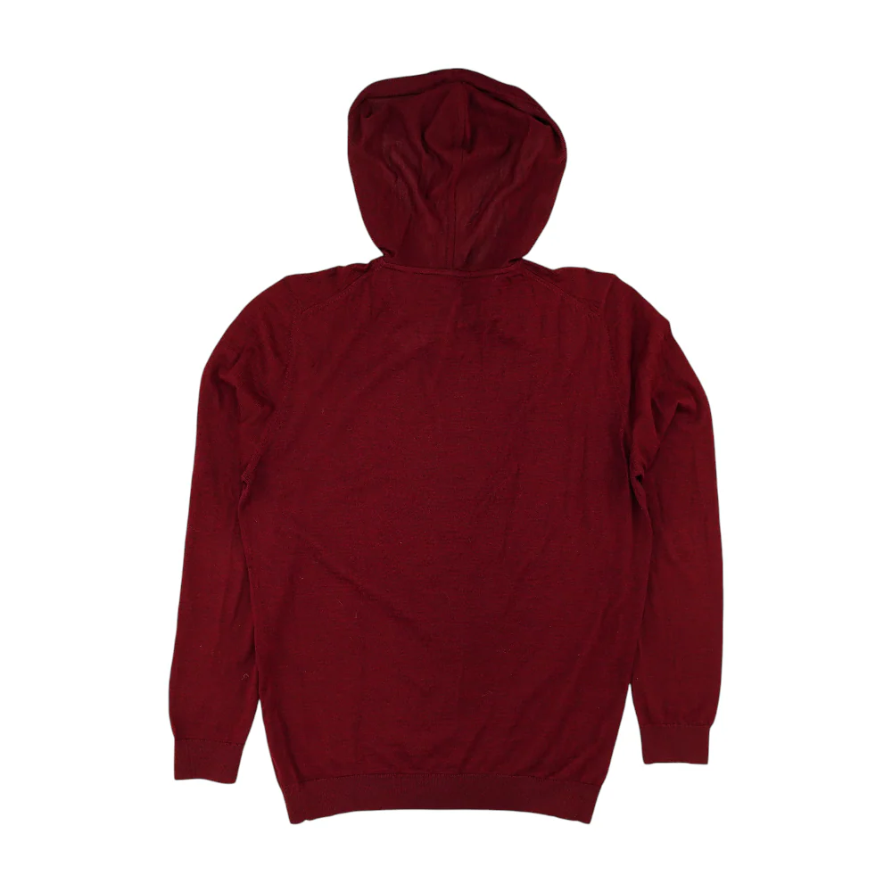 Burgundy Solid Hoodie Pullover - Image 2
