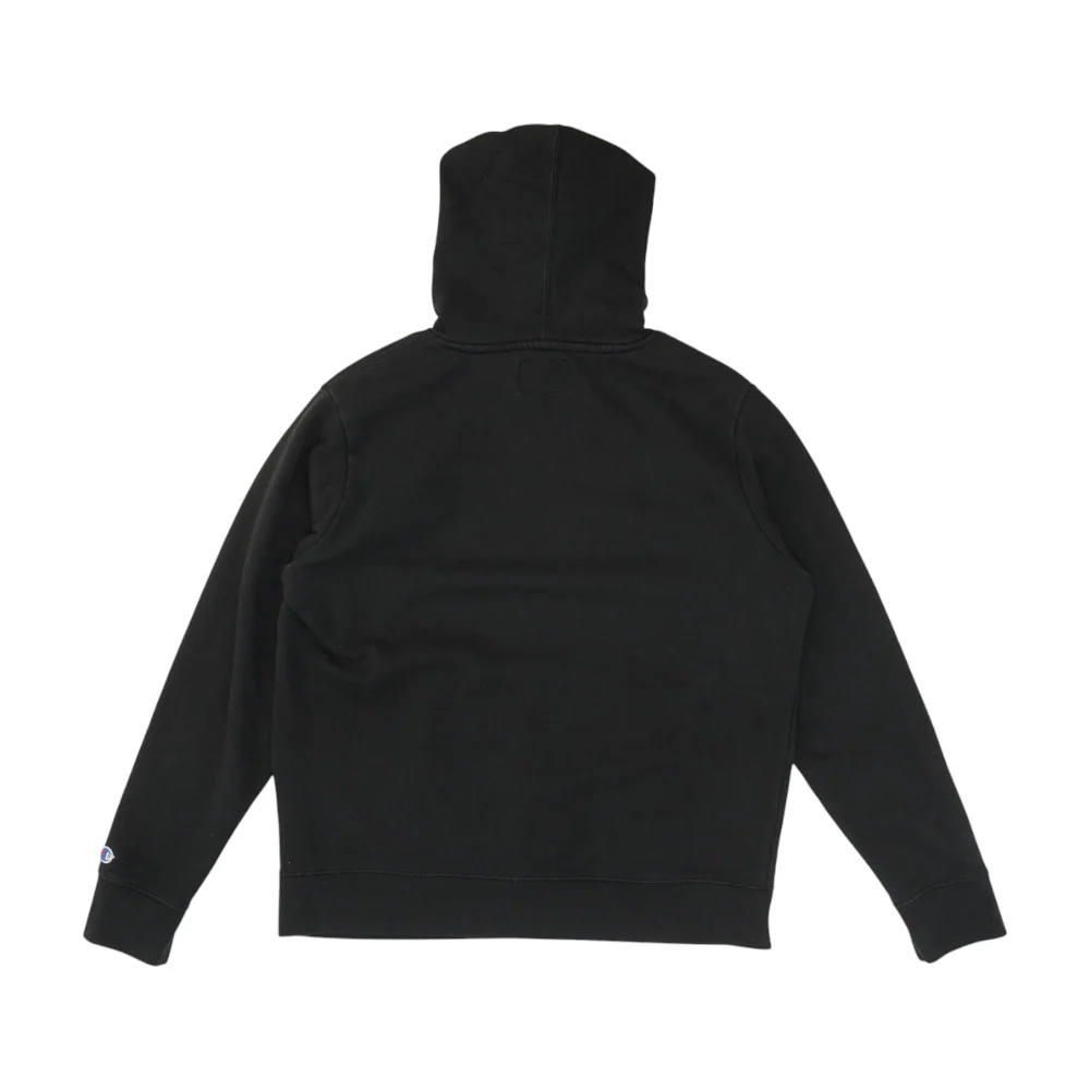 Black Solid Hoodie Pullover - Image 2