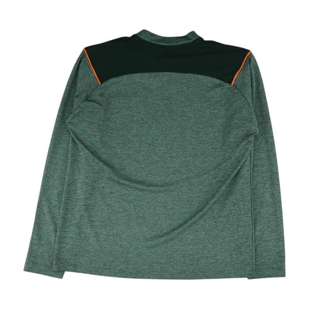 Green Miami Hurricanes Abstract 1/4 Zip Pullover - Image 2