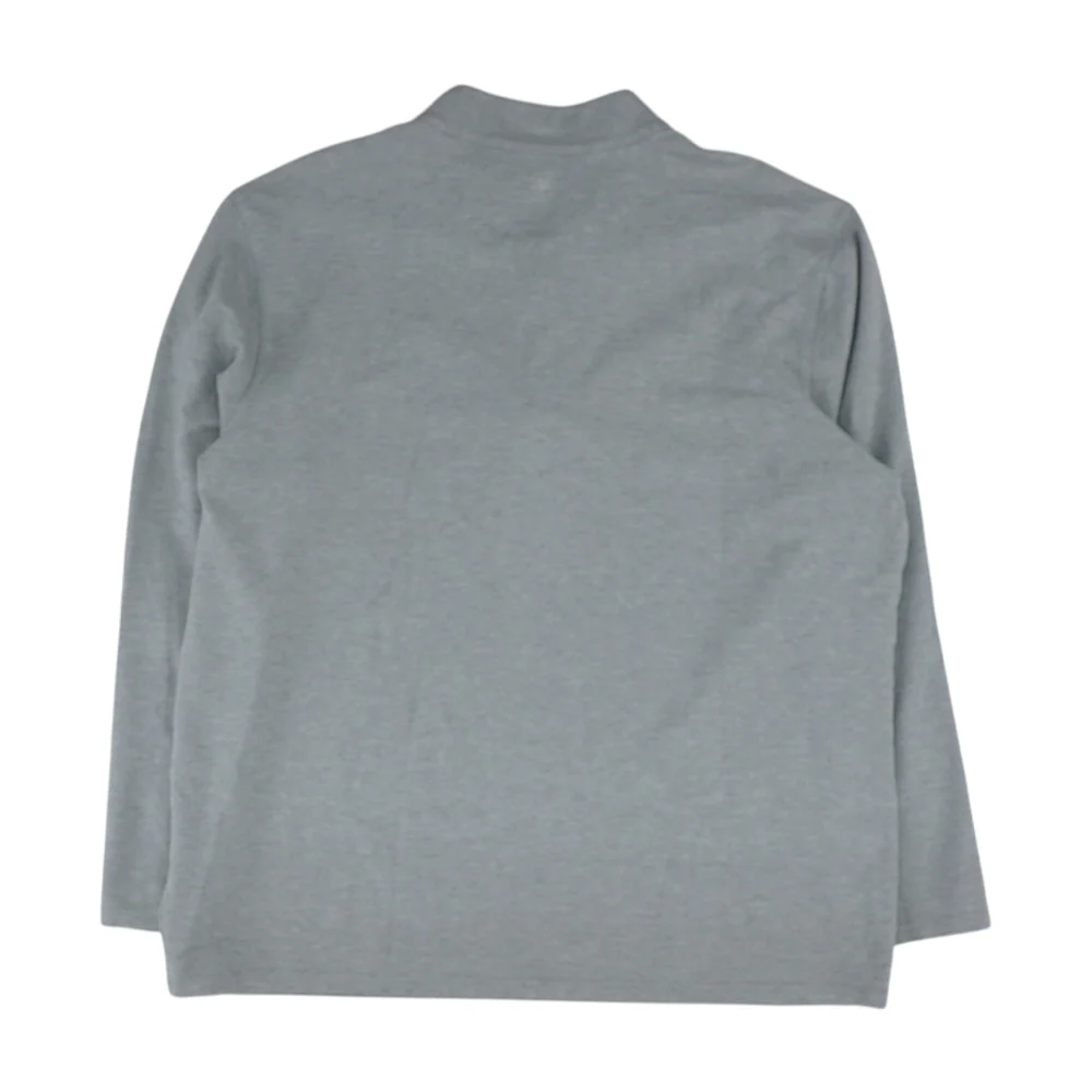 Gray Solid 1/4 Zip Pullover - Image 2