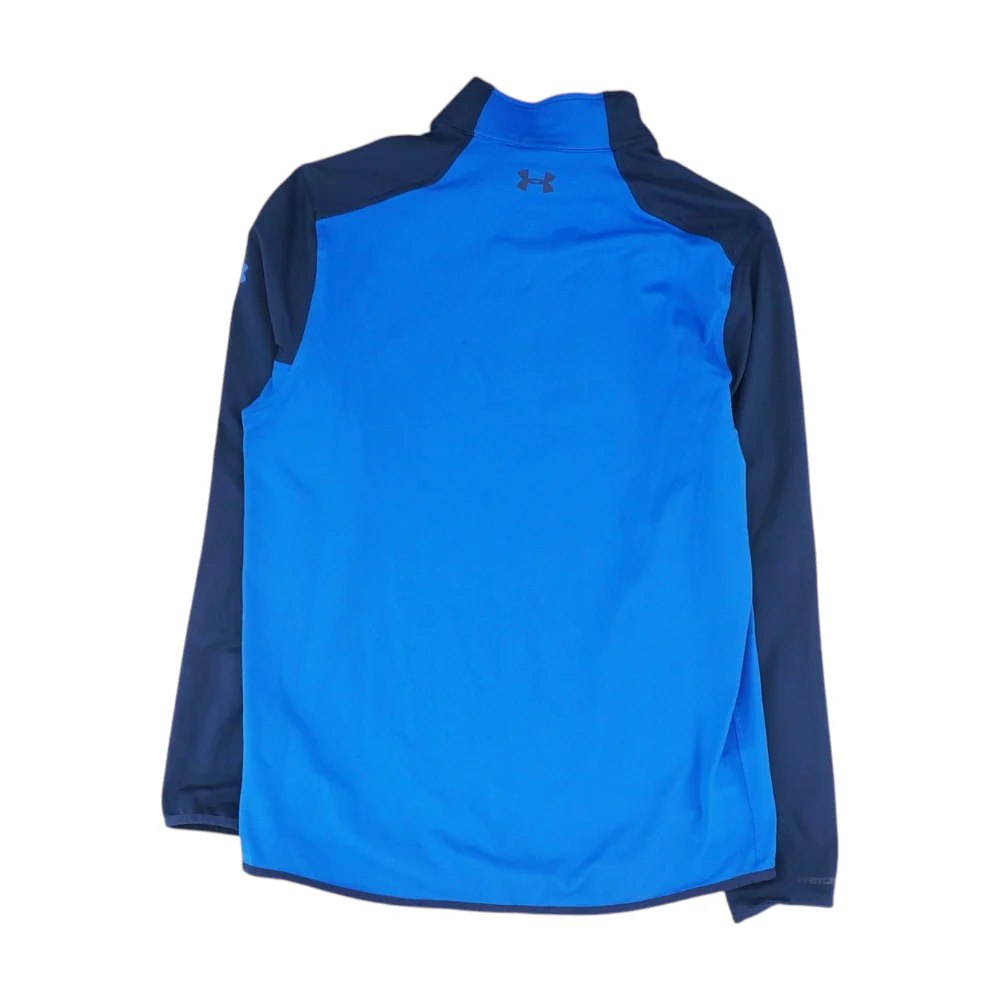Blue Solid 1/4 Zip Pullover - Image 2