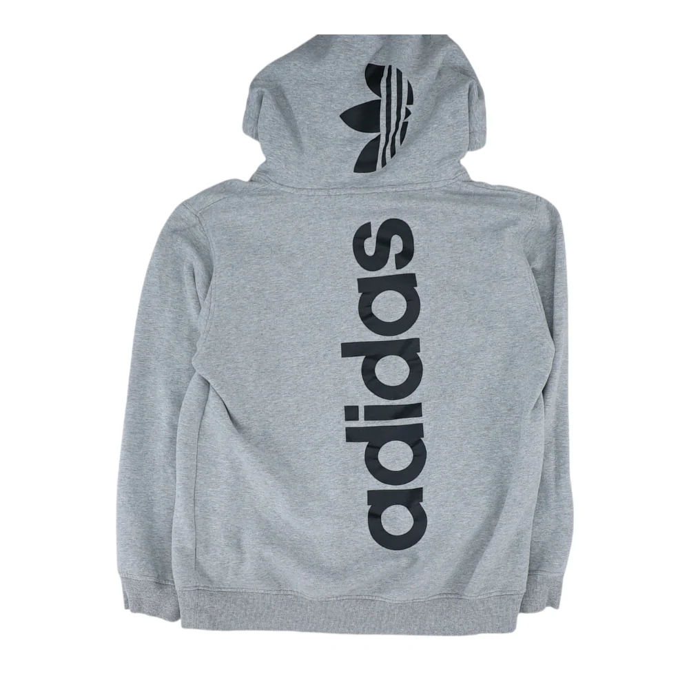 Gray Solid Hoodie Pullover - Image 2