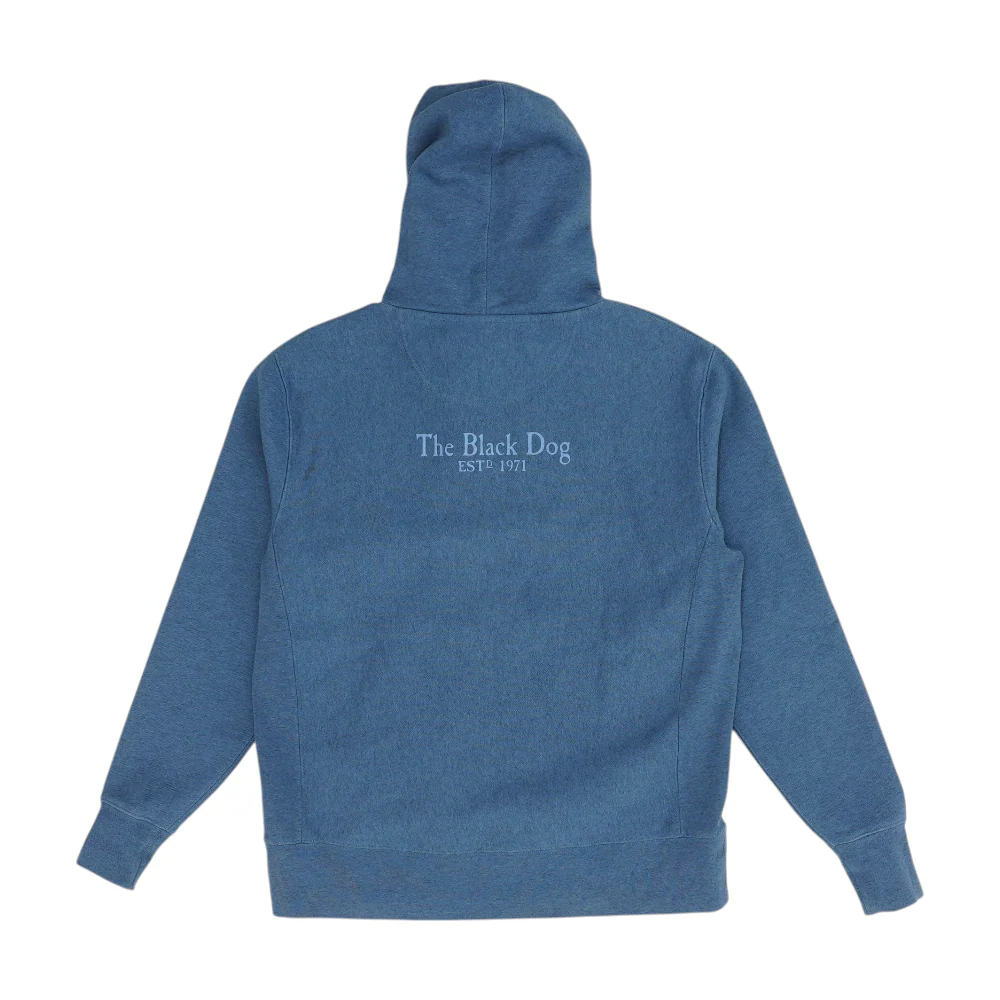 Blue Solid Hoodie Pullover - Image 2