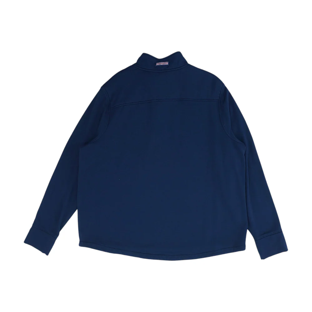 Navy Solid 1/4 Zip Pullover - Image 2