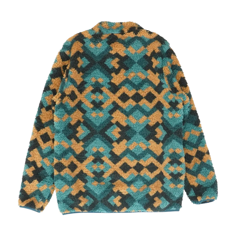 Teal Abstract 1/4 Zip Pullover - Image 2