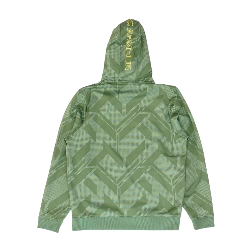 Green Abstract Hoodie Pullover - Image 2