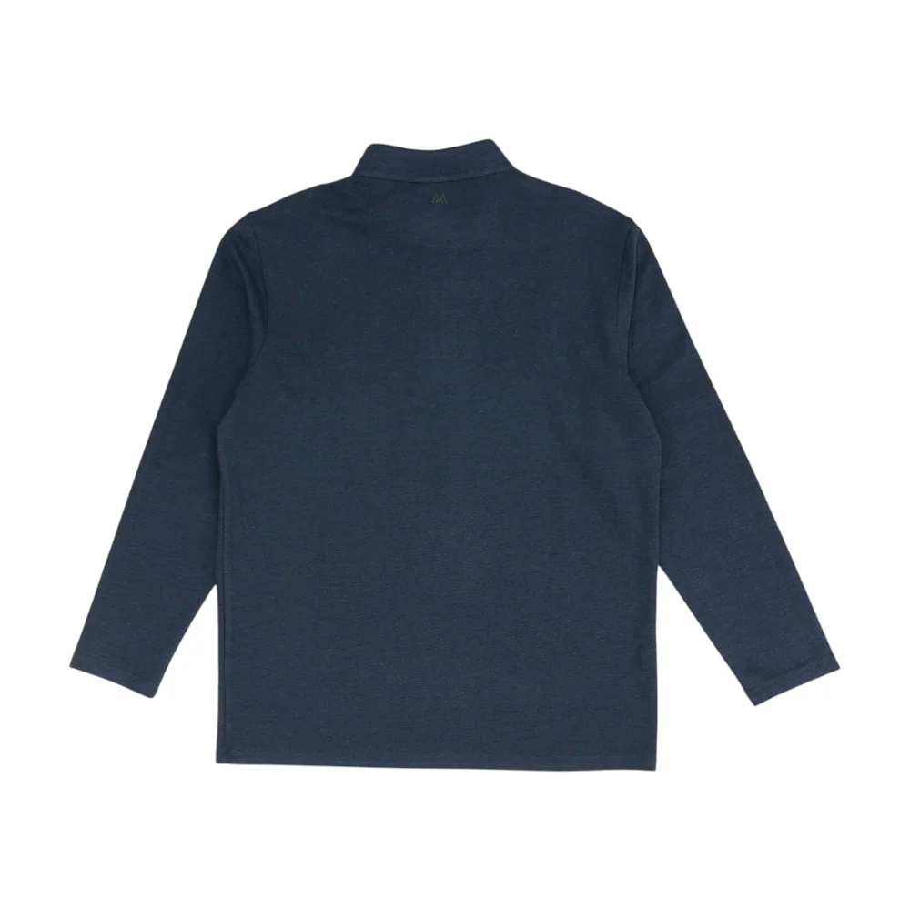 Navy Solid 1/4 Zip Pullover - Image 2