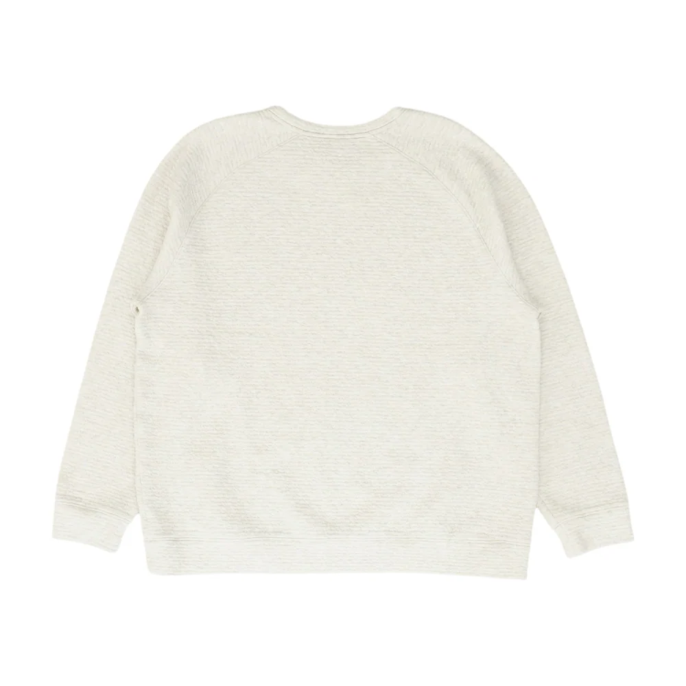 Cream Solid Sweatshirt Pullover - Image 2