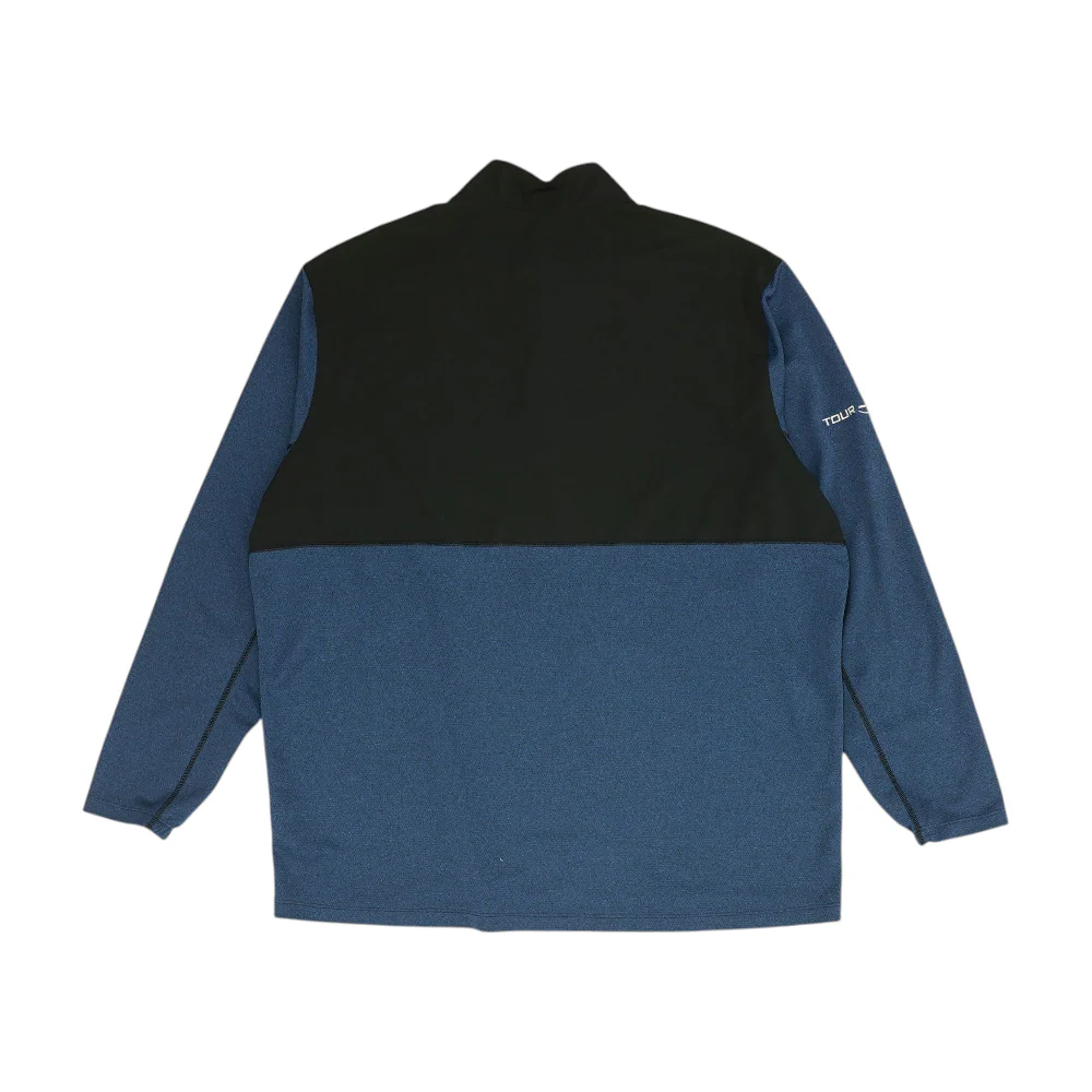 Blue Color Block 1/4 Zip Pullover - Image 2