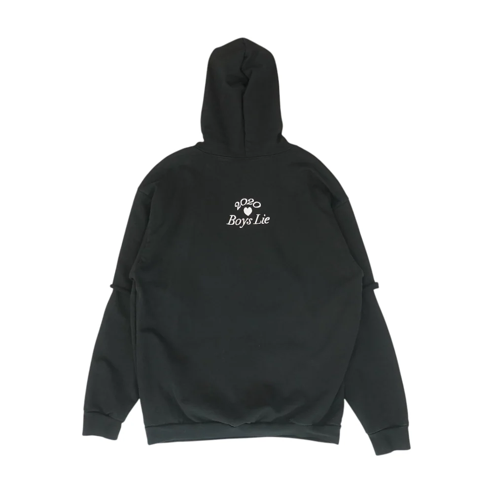 Black Solid Hoodie Pullover - Image 2