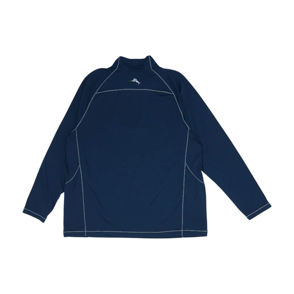 Navy Solid 1/4 Zip Pullover - Image 2