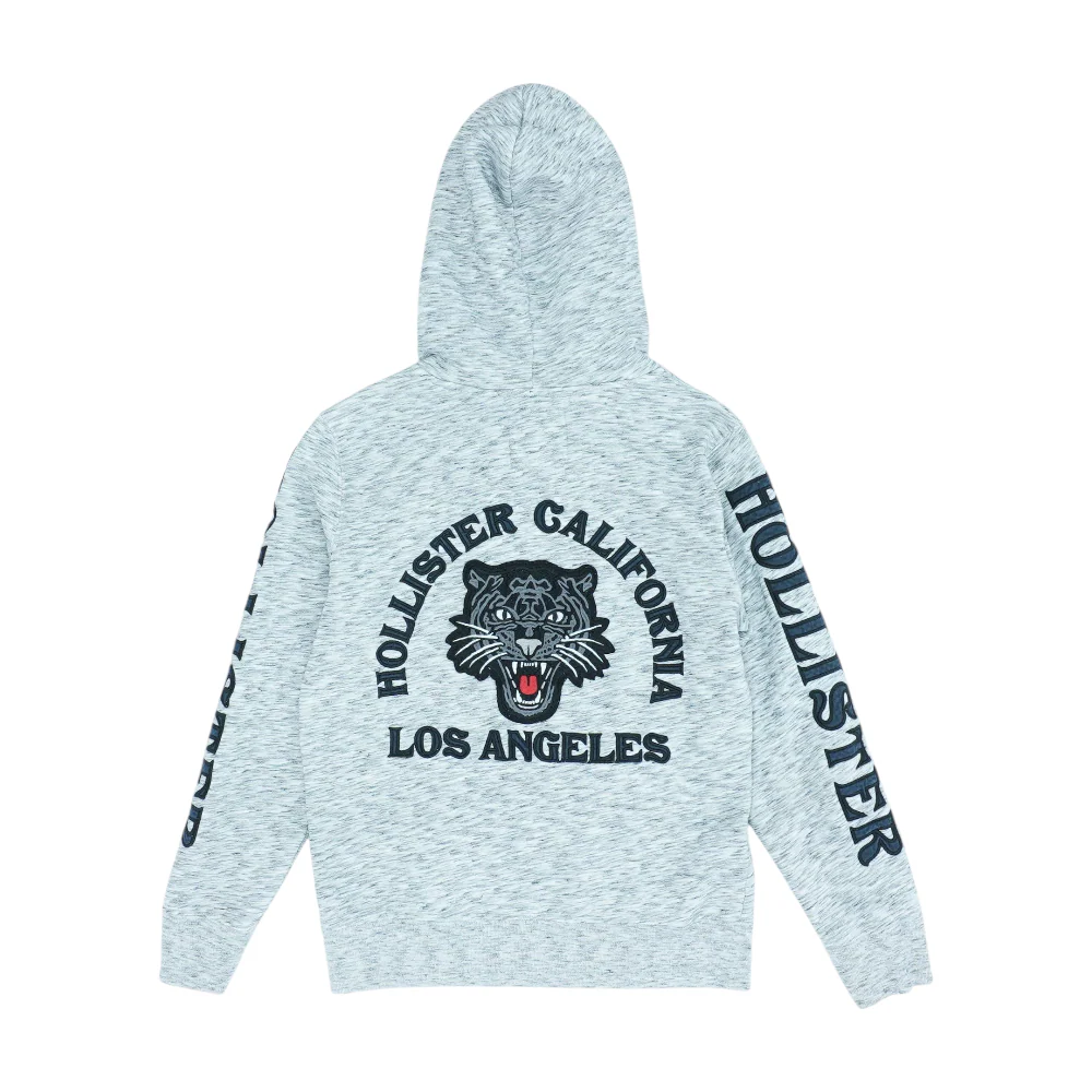 Gray Graphic Hoodie Pullover - Image 2