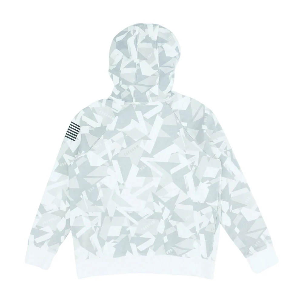 Gray Abstract Hoodie Pullover - Image 2