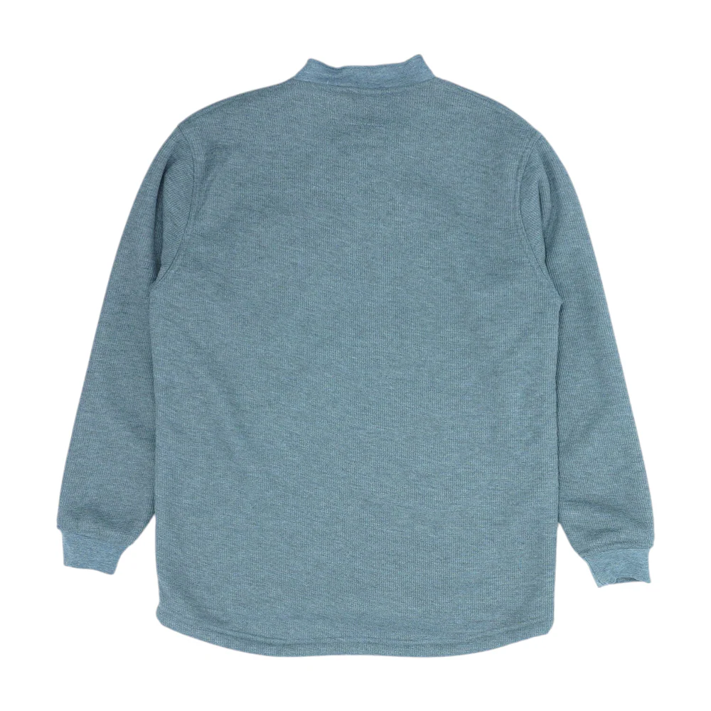 Gray Solid 1/4 Zip Pullover - Image 2