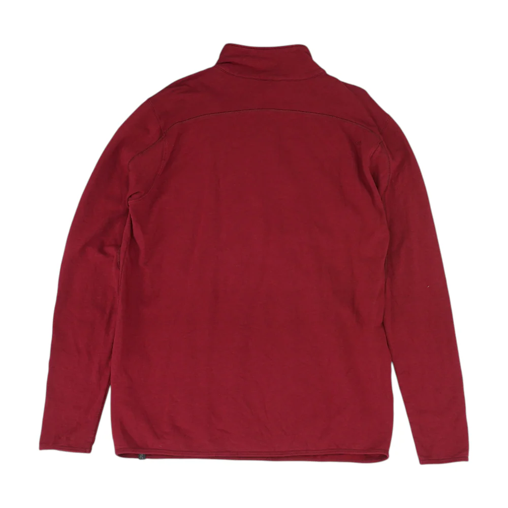 Red Solid 1/4 Zip Pullover - Image 2