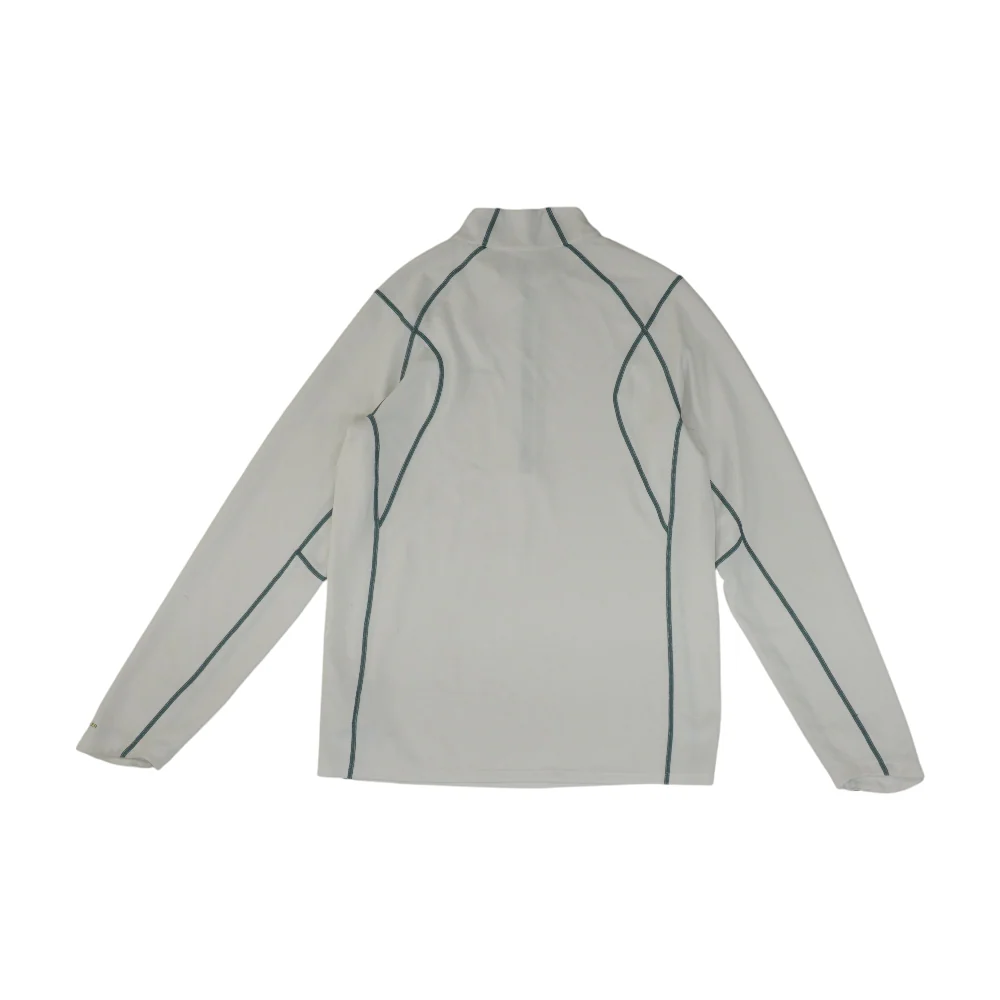White Solid 1/4 Zip Pullover - Image 2