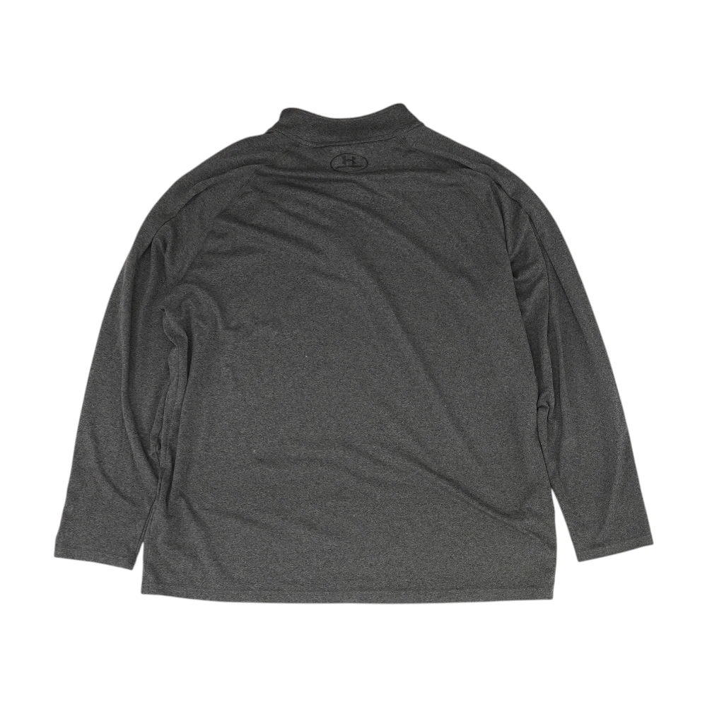 Gray Solid 1/4 Zip Pullover - Image 2