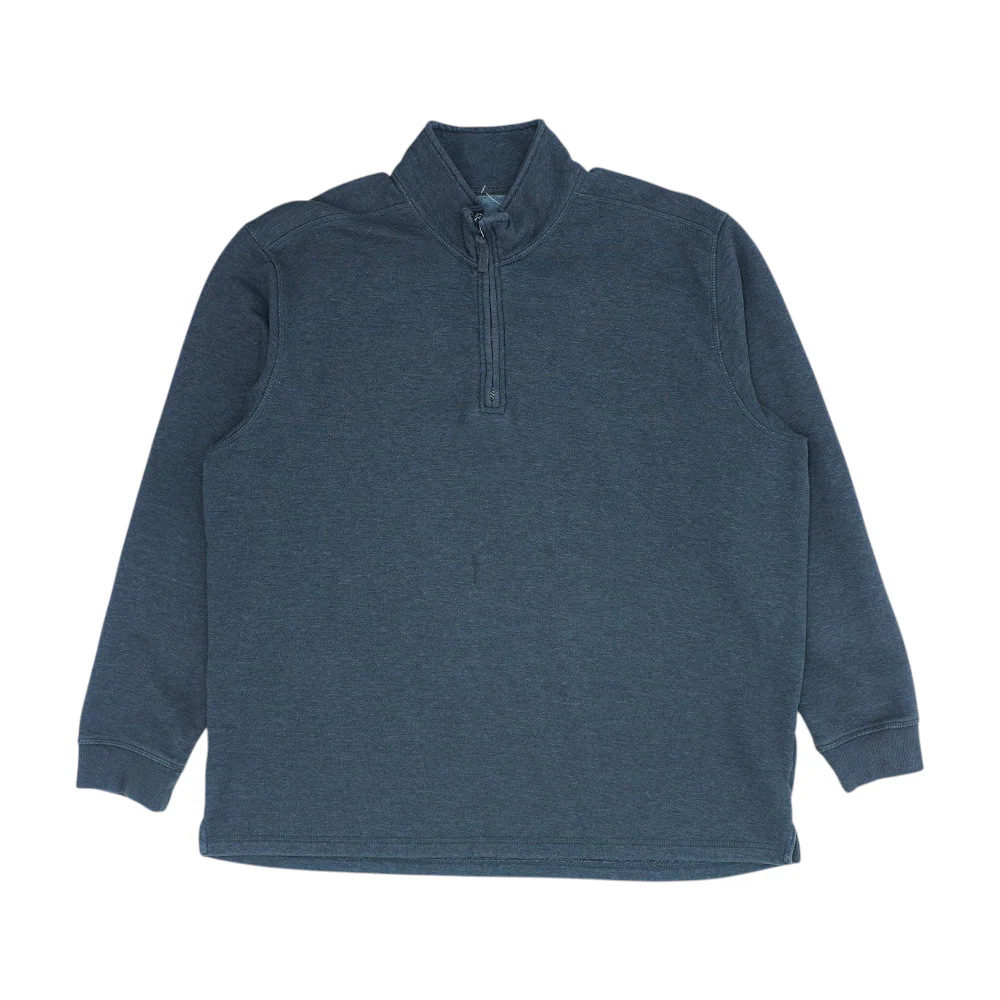 Black Solid 1/4 Zip Pullover