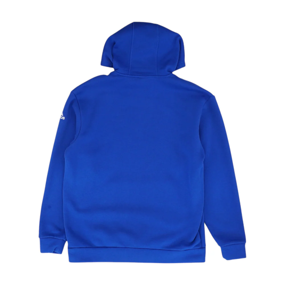 Blue Solid Hoodie Pullover - Image 2