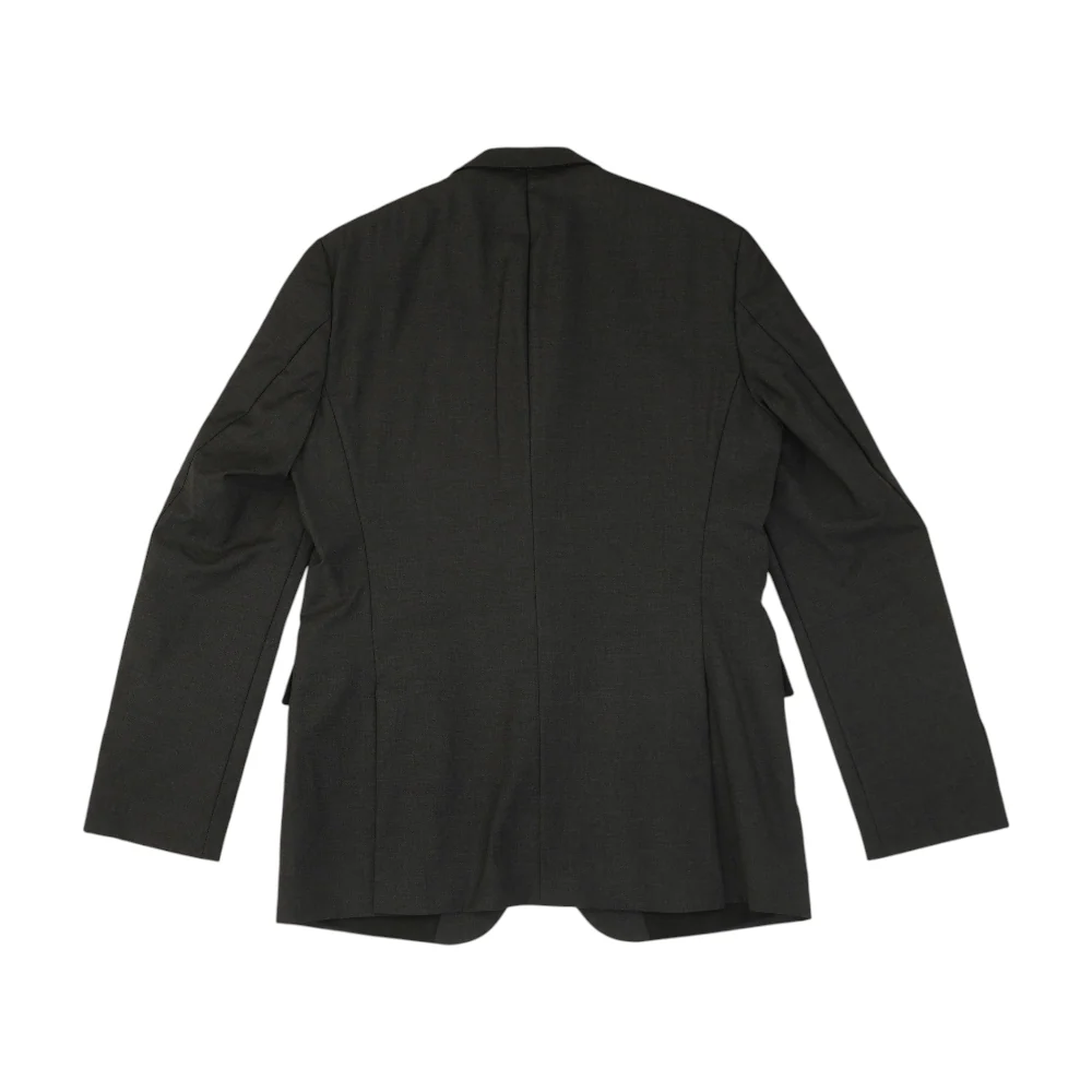 Gray Solid Suit Jacket - Image 2