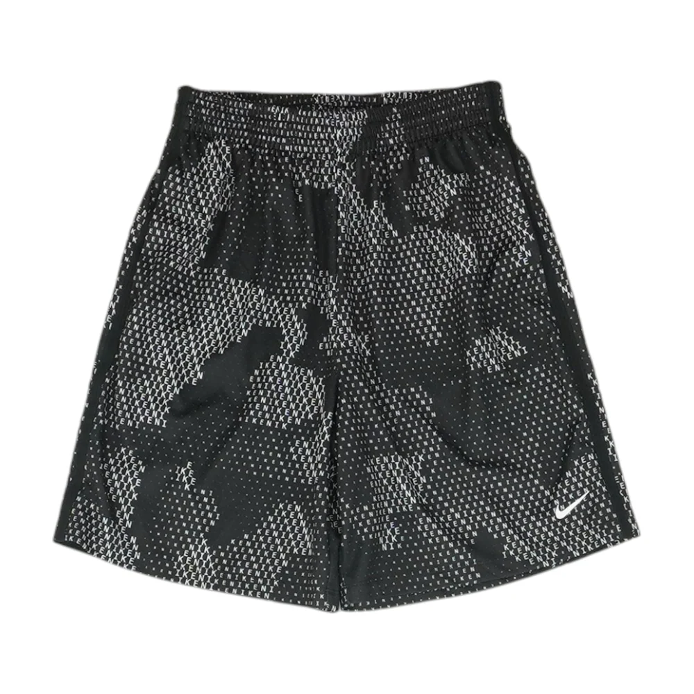 Black Graphic Active Shorts