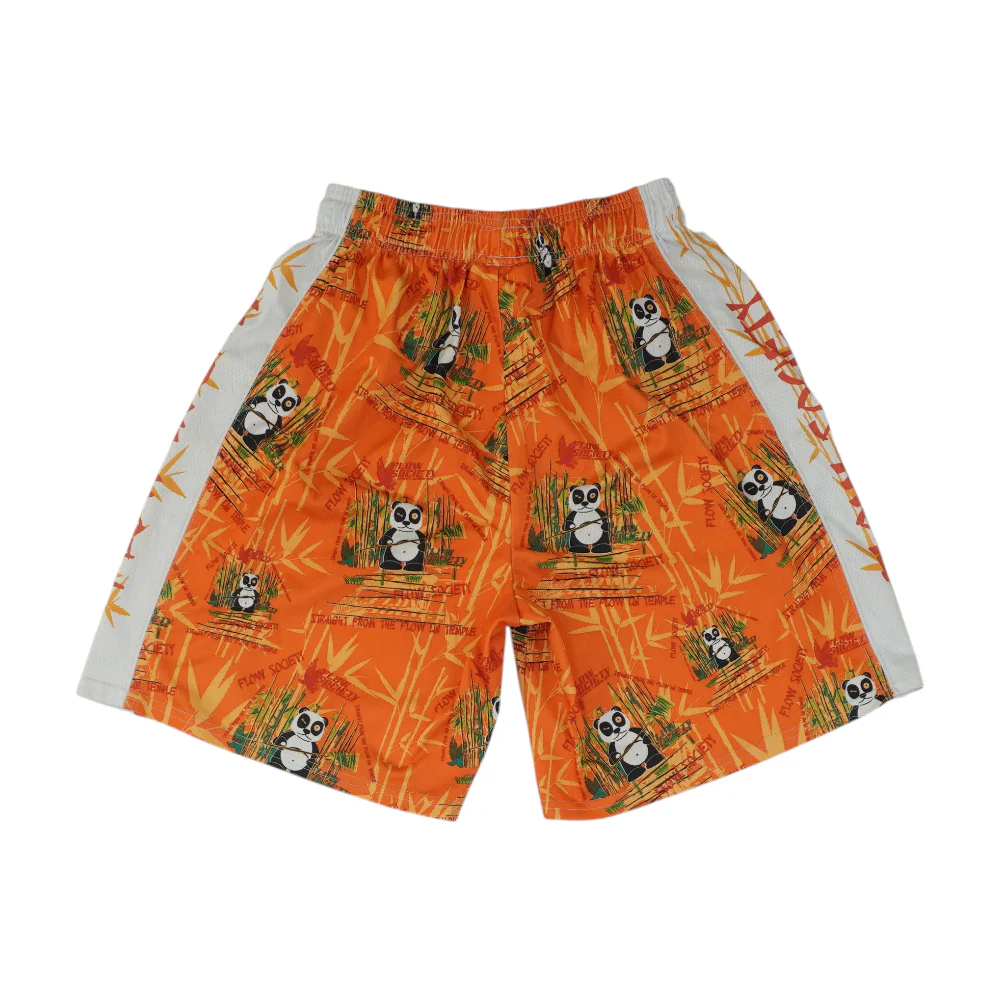 Orange Graphic Active Shorts - Image 2