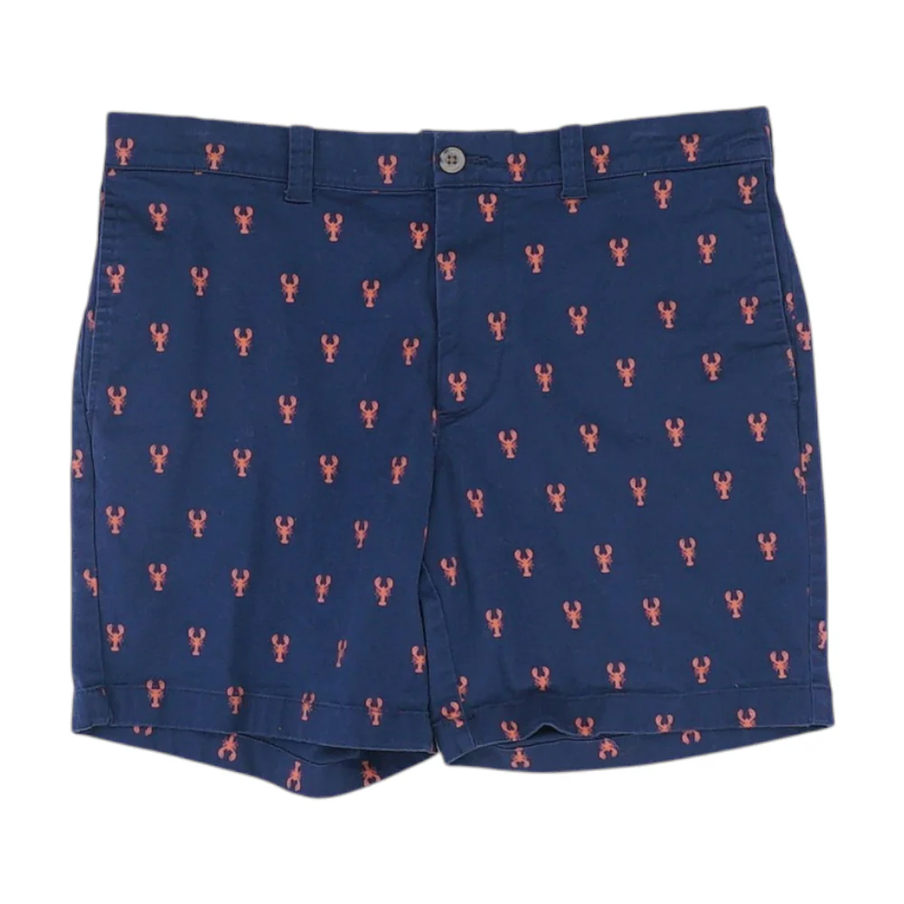 Navy Print Chino Shorts