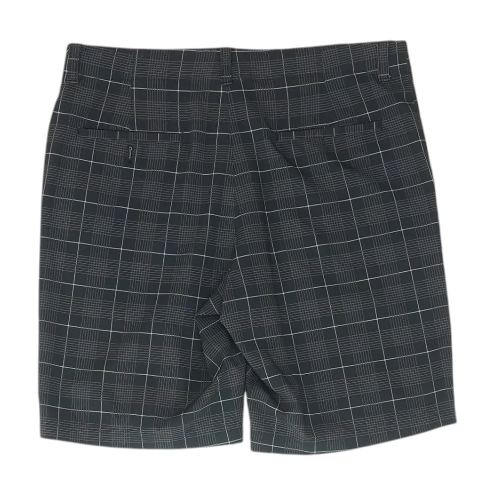 Black Plaid Chino Shorts - Image 2