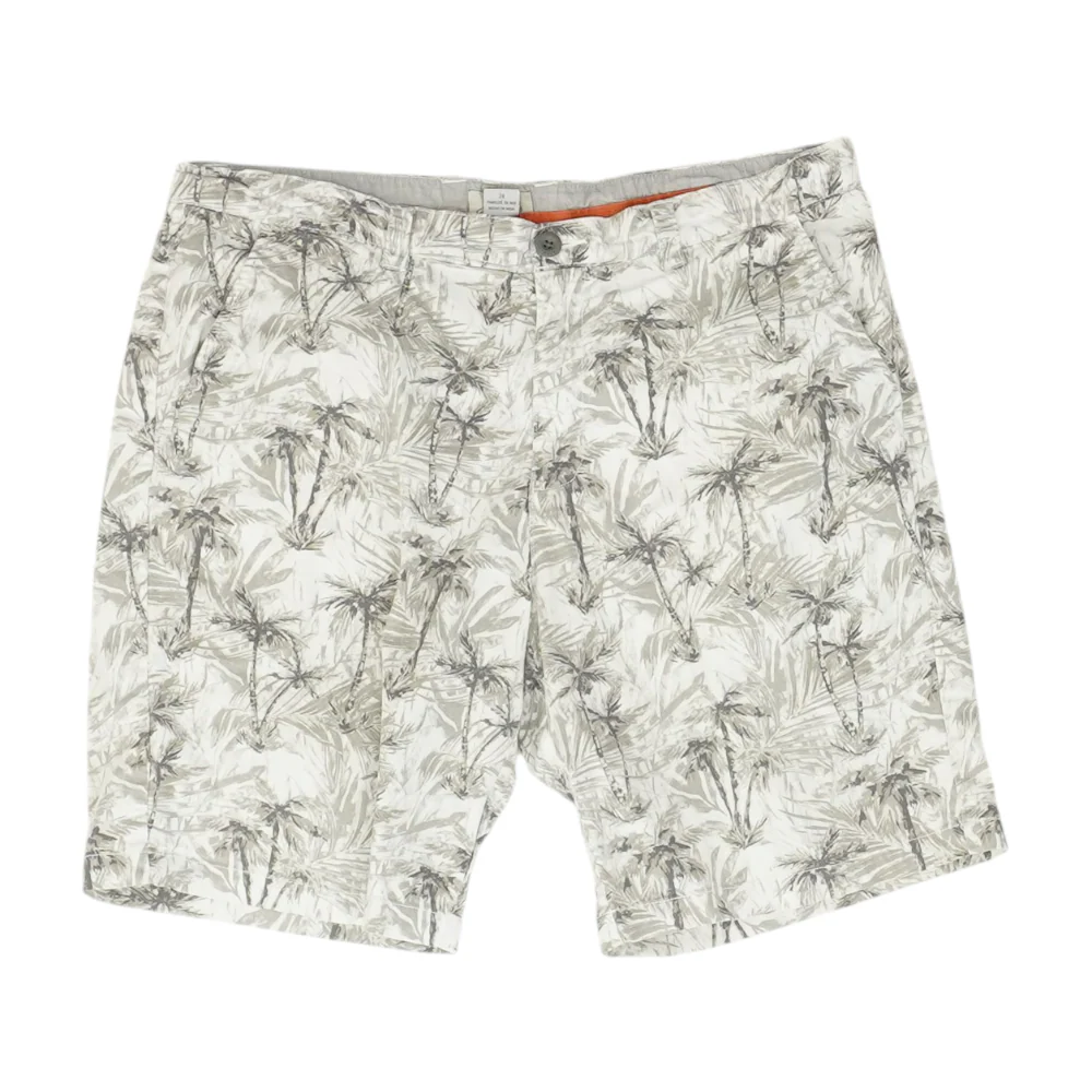White Tropical Chino Shorts