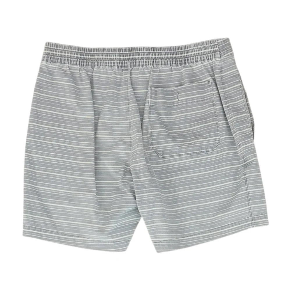 Gray Striped Chino Shorts - Image 2
