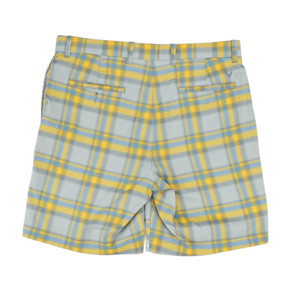 Yellow Plaid Chino Shorts - Image 2