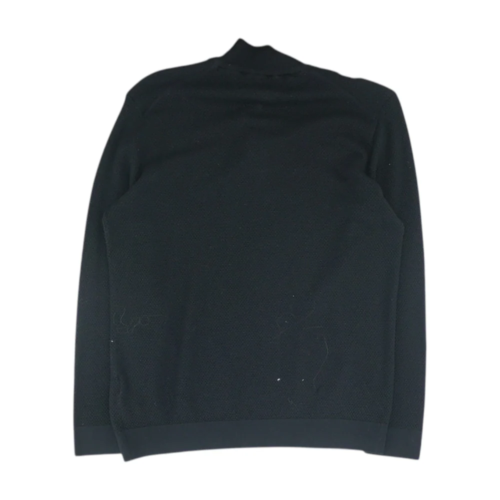 Black Solid 1/4 Zip Sweater - Image 2