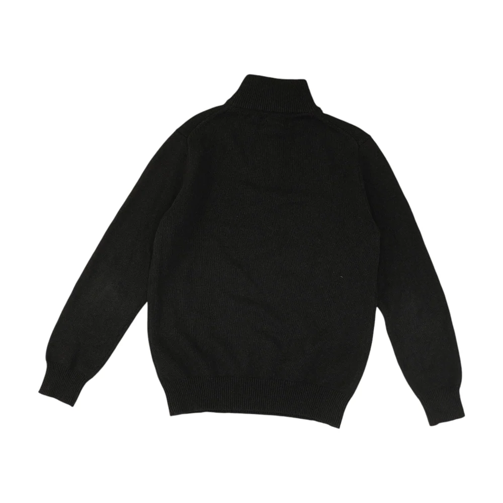 Charcoal Solid 1/4 Zip Sweater - Image 2