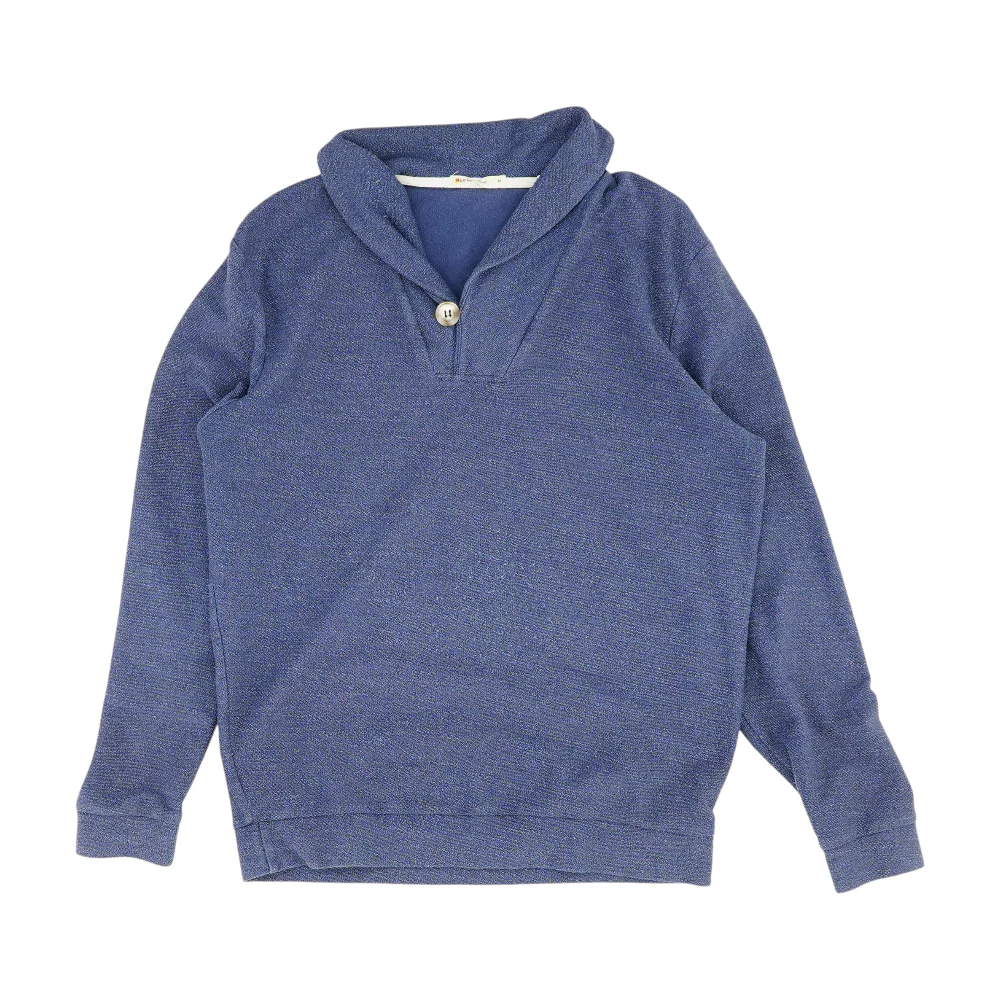 Blue Check 1/4 Zip Sweater - Image 4